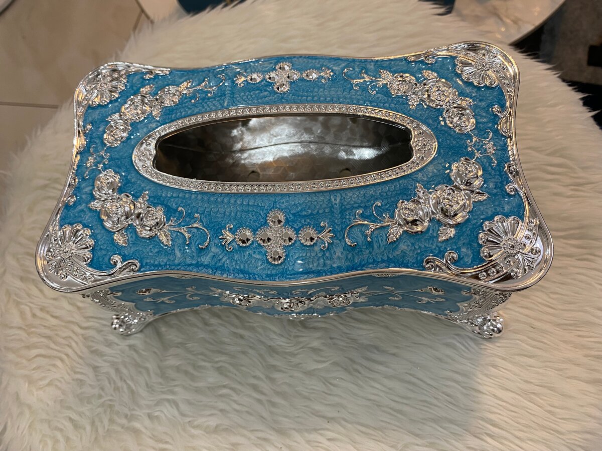 Boîte à mouchoirs  bleu