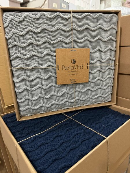 Плед вязанный