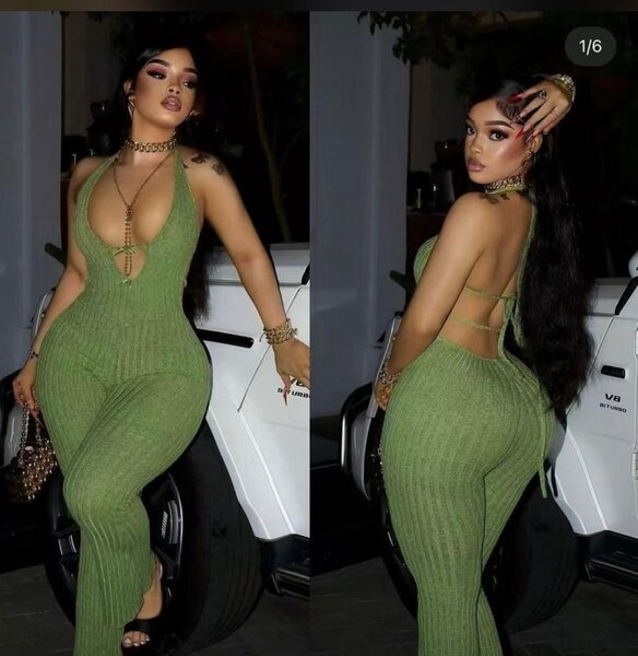 Combinaison Femme Élégante Verte