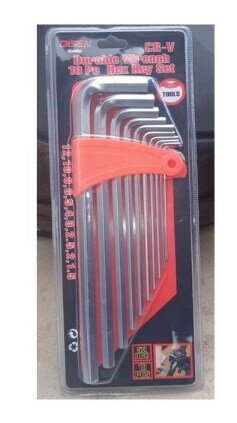 PARTAGEZ CE PRODUIT   Clés Allen - 10Pièce - Rouge/argent