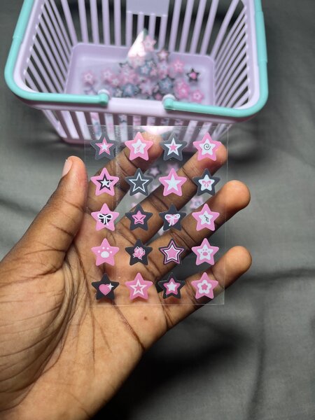 Patch anti acné étoiles rose