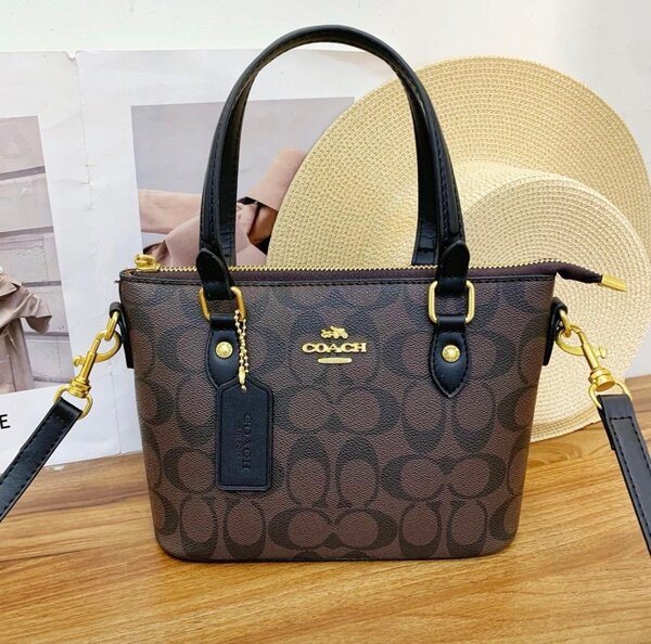 Sac à main COACH marron et noir