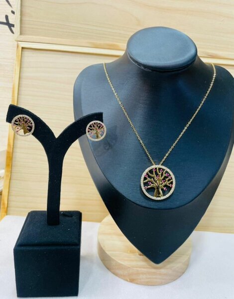 Parure Collier Boucles Arbre