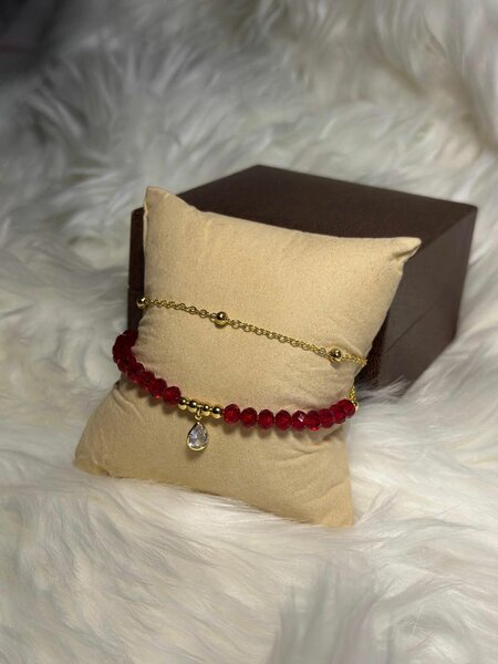 Bracelets élégants en perles dorées