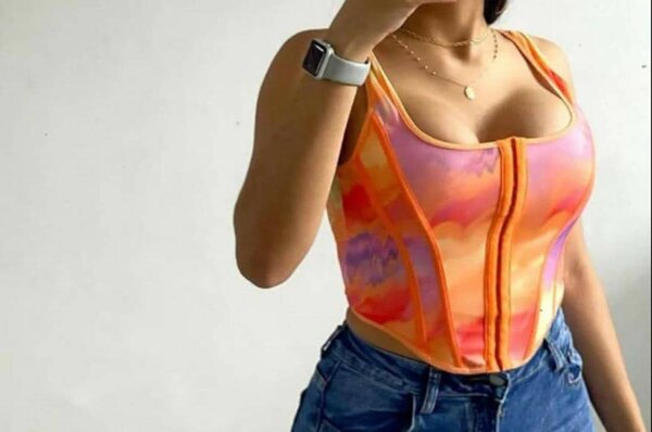 Corset multicolore élégant