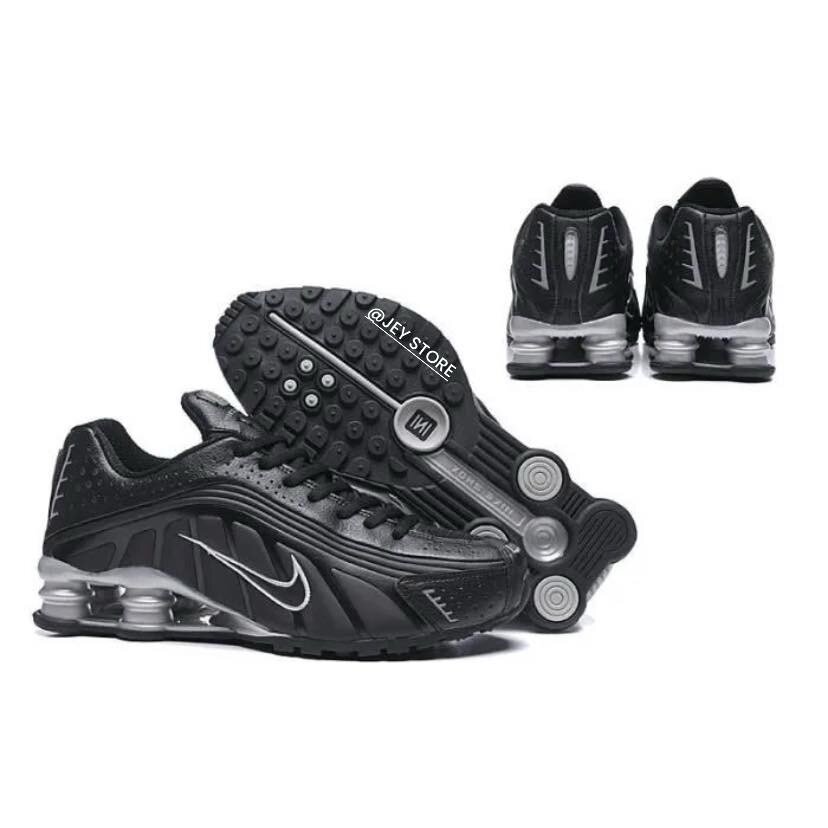 NIKE SHOX R4 SILVER BLACK
