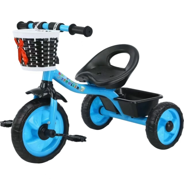 Tricycle Enfant avec Panier - Bleu