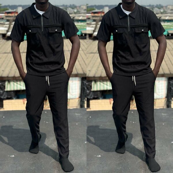Ensemble Noir Décontracté Homme