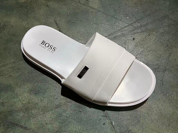 Sandales BOSS Homme en cuir blanc