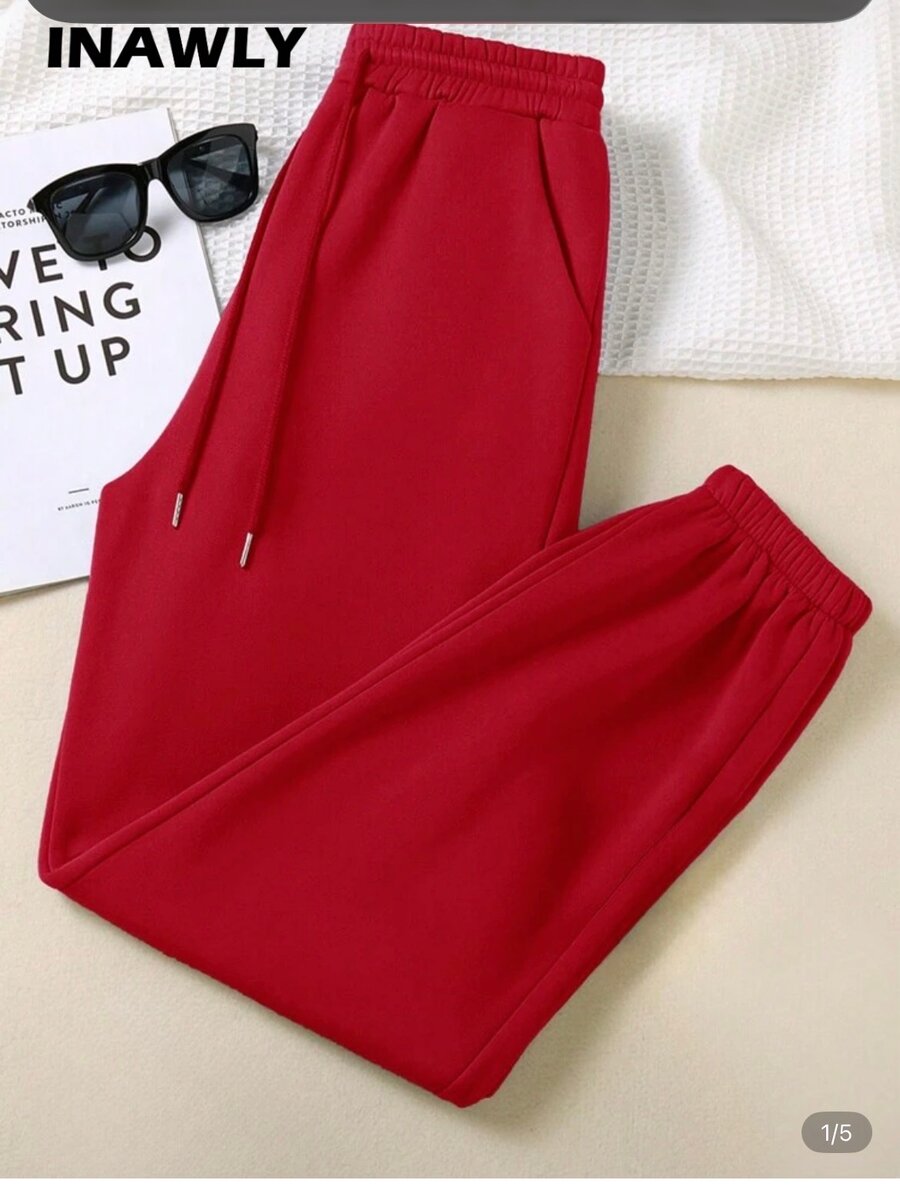 Pantalon de survêtement rouge