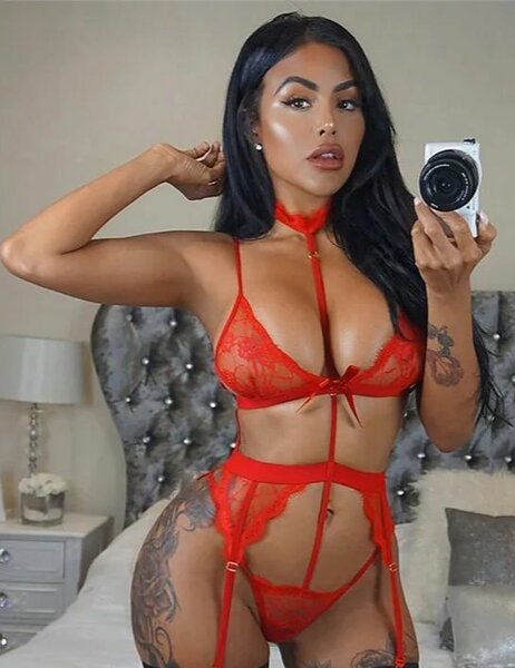 Ensemble lingerie sexy rouge S