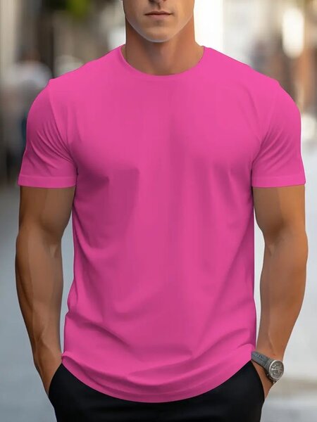 T-shirt rose pour homme