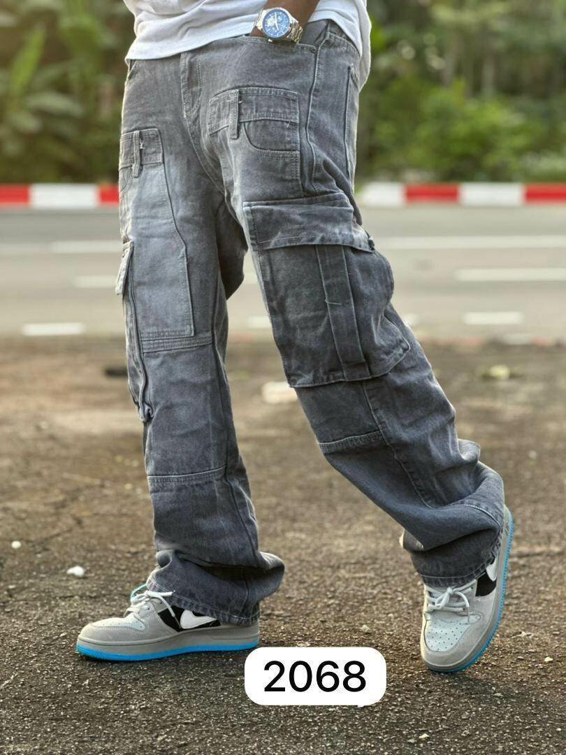 Pantalon cargo ample tendance