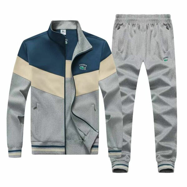 Ensemble survêtement Lacoste gris et bleu