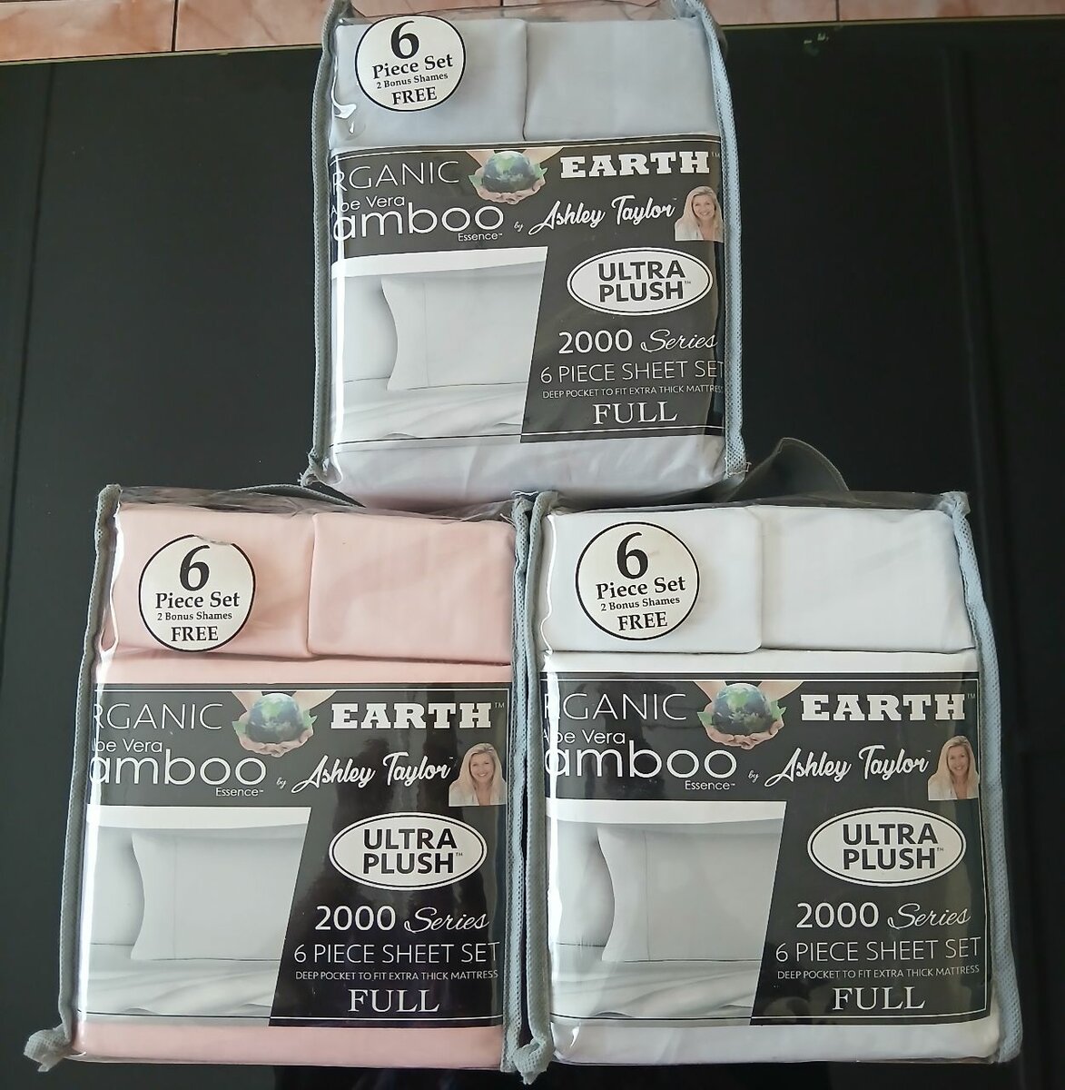 6pc Double Bamboo bedsheets