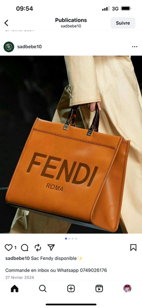 Sac à main Fendi en cuir