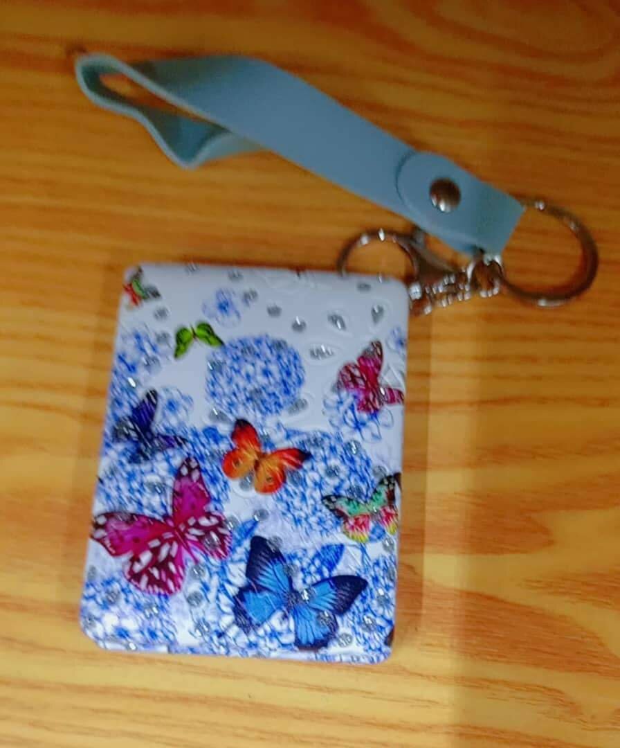 Miroir de poche papillon