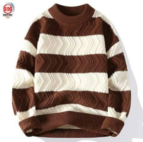 Pull rayé en laine doux