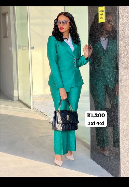 Women's green suit