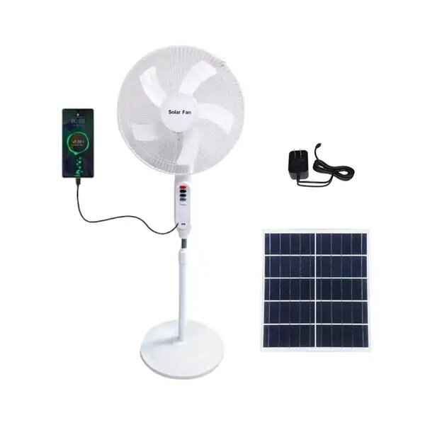 Rechargeable fan with solar