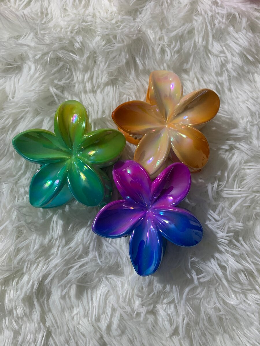 Pinces à cheveux fleurs brillantes