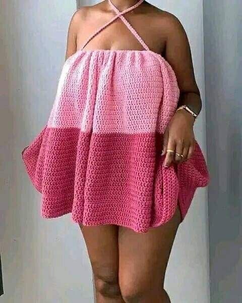 Ensemble crochet coloré femme
