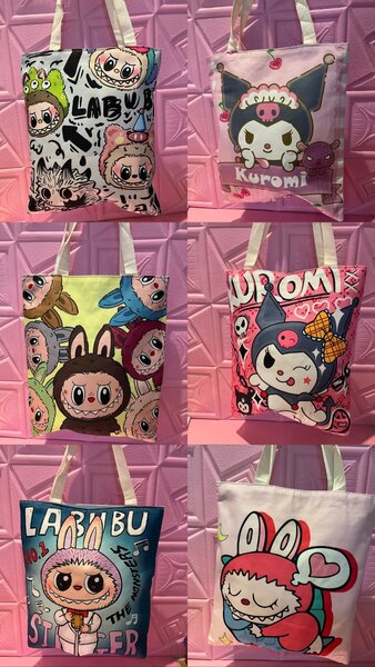 Sacs Cabas Coton Imprimé Animé