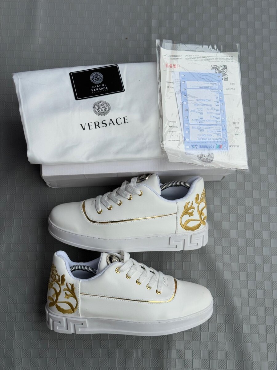 Baskets Versace blanches homme