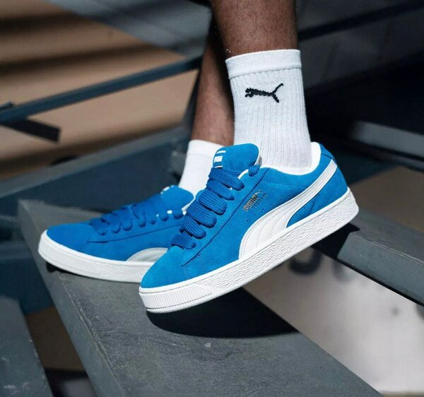 Baskets Suède Classiques Bleues