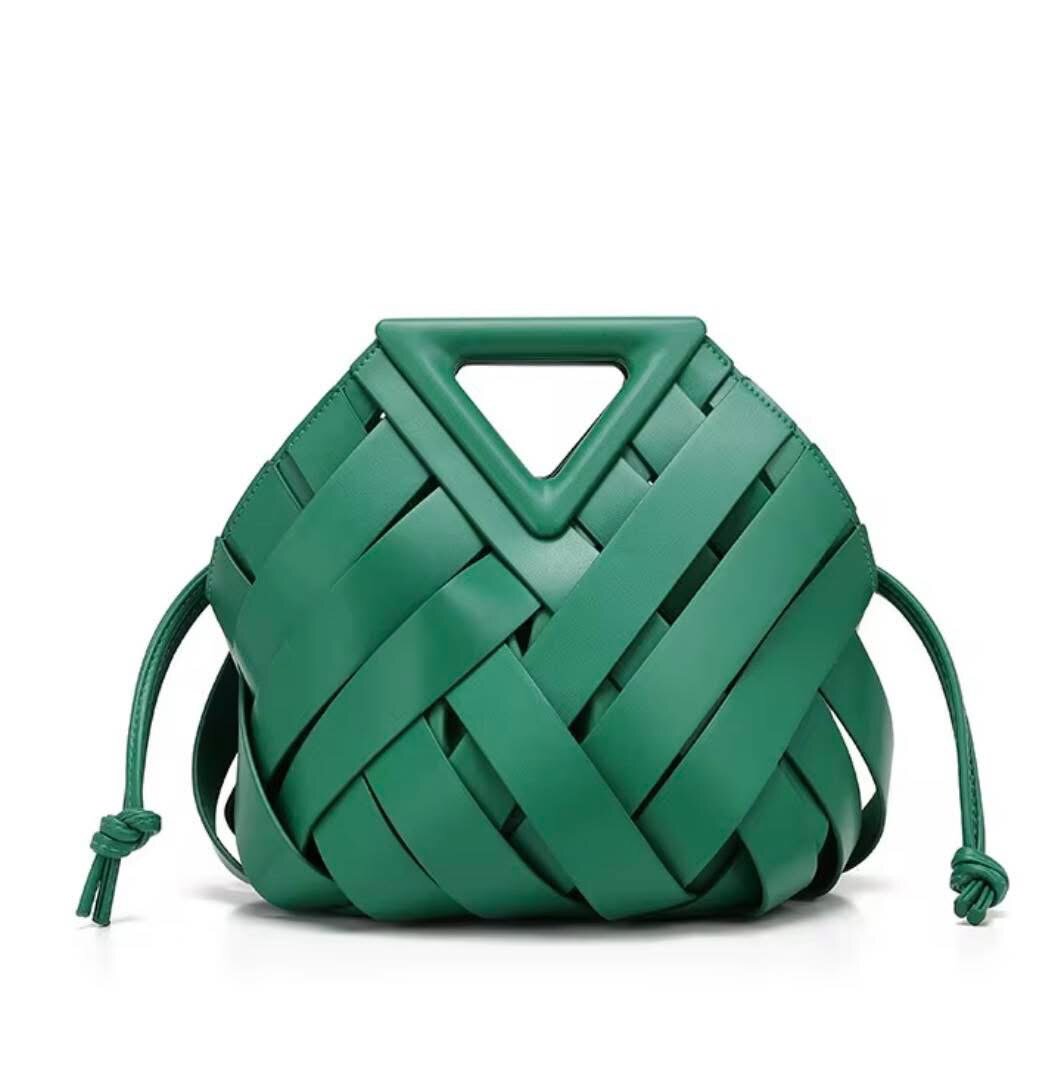 Sac à main en cuir tressé