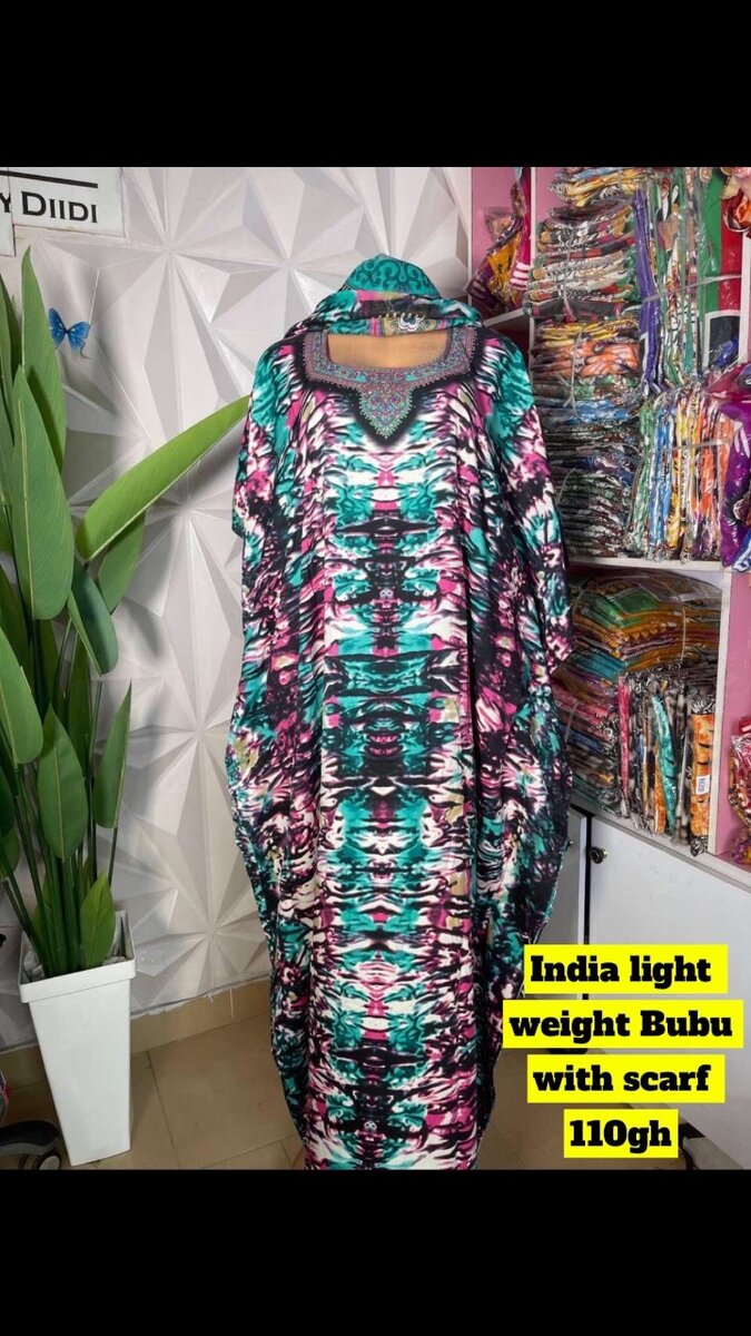 India light weight Bubu with scarf