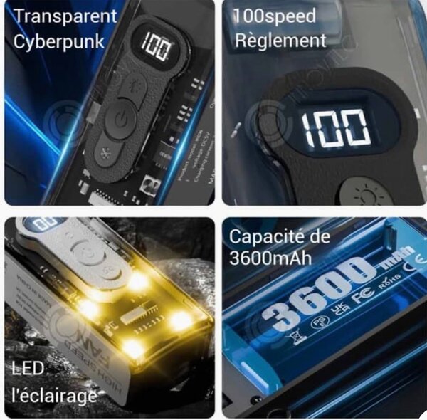 Mini ventilateur led