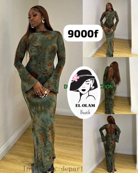 Robe longue élégante imprimée