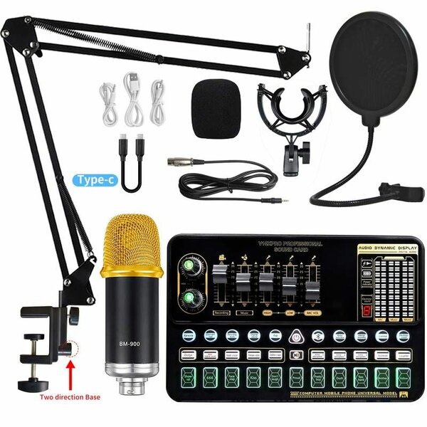 BM900 Microphone set with V10x pro sound card
