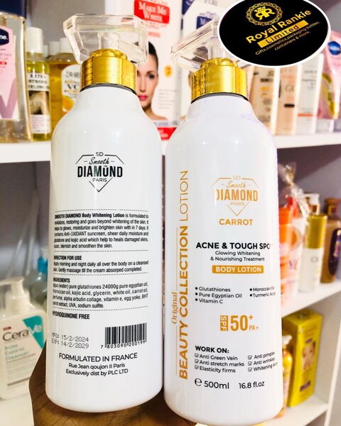 Smooth diamonds and/tough skin lotion