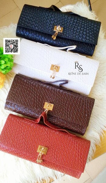 Pochette Bella motif tissé