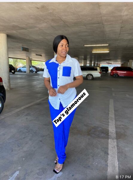 Suit double shirt + blue pants