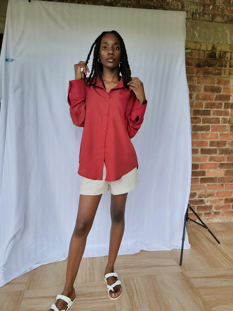 Linen plain casual shorts