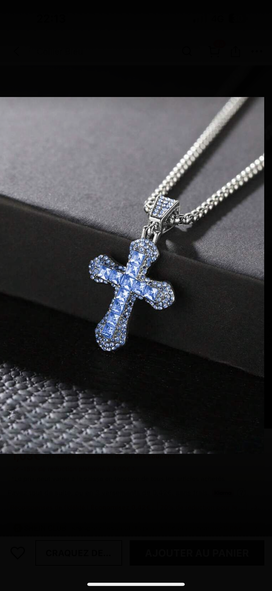 Collier Croix en Cristal Éclatant