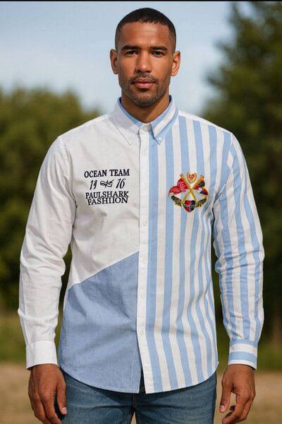 Chemise Casual Homme Rayée