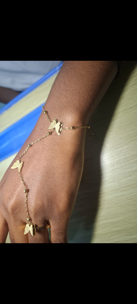 Bracelet papillon doré