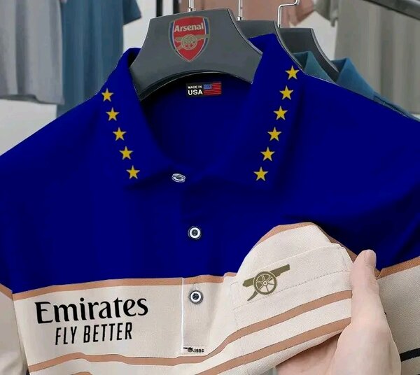 Polo Arsenal Bleu Blanc Homme