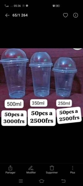 Gobelets Plastique avec Couvercles