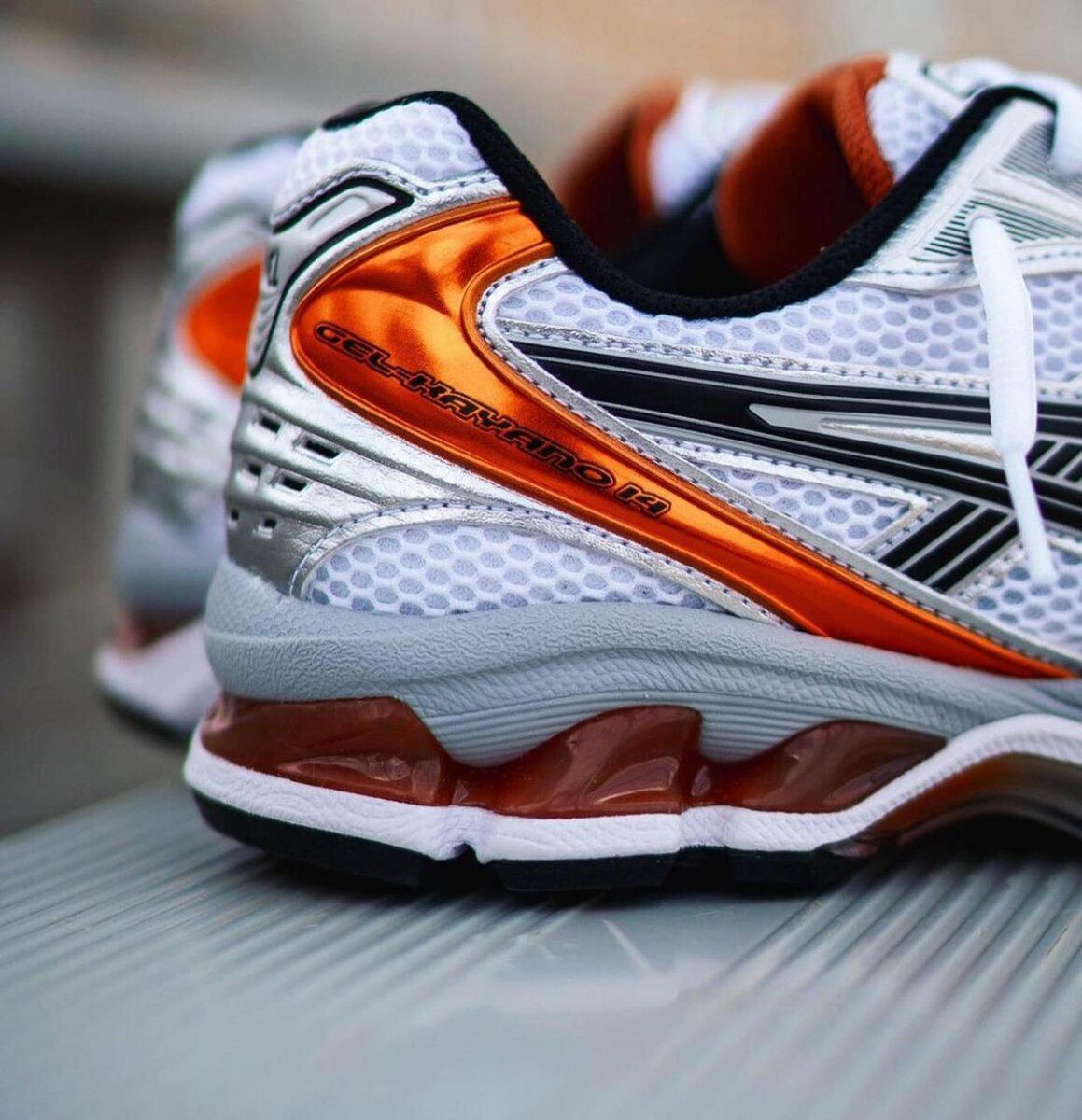Asics Kayano 14 Orange Blanc