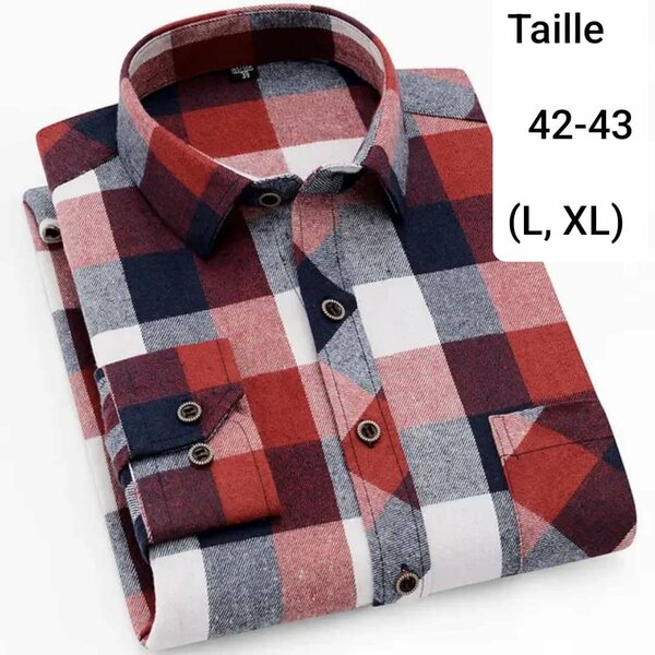 Chemise à carreaux homme