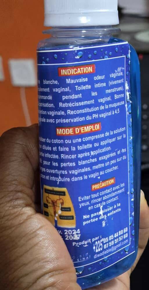 Lotion de toilette féminine