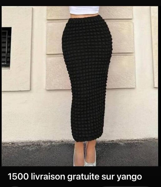 Jupe longue texturée élégante