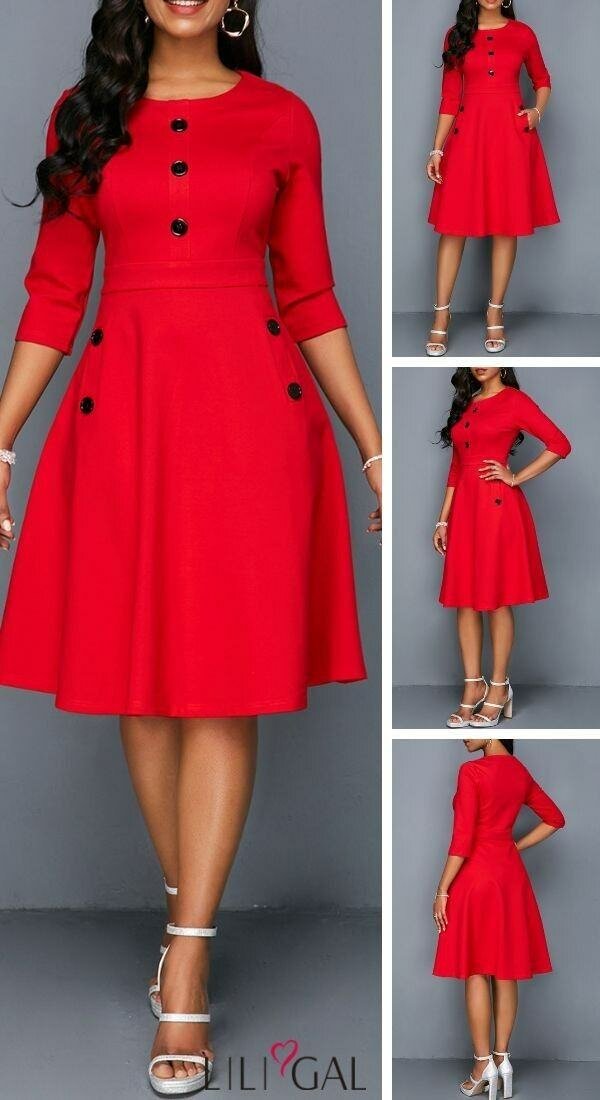 Robe Élégante à Boutons