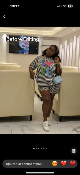 Robe T-shirt rayée tendance