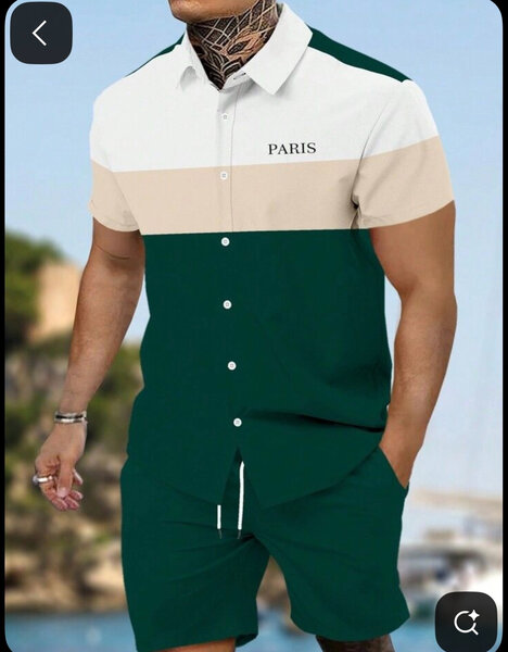 Set de chemise et short homme